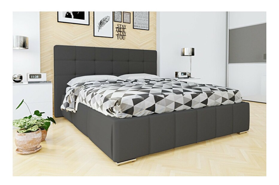 Bračni krevet 140 cm Mirjan Kendrick (ekokoža Soft 020)