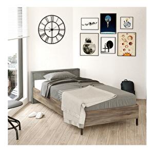 Jednostruki krevet 90 cm pjenami 1 (smeđa + siva) (s podnicom)