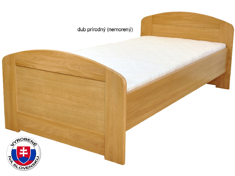 Bračni krevet 170 cm Petronila okruglo uzglavlje (masiv)