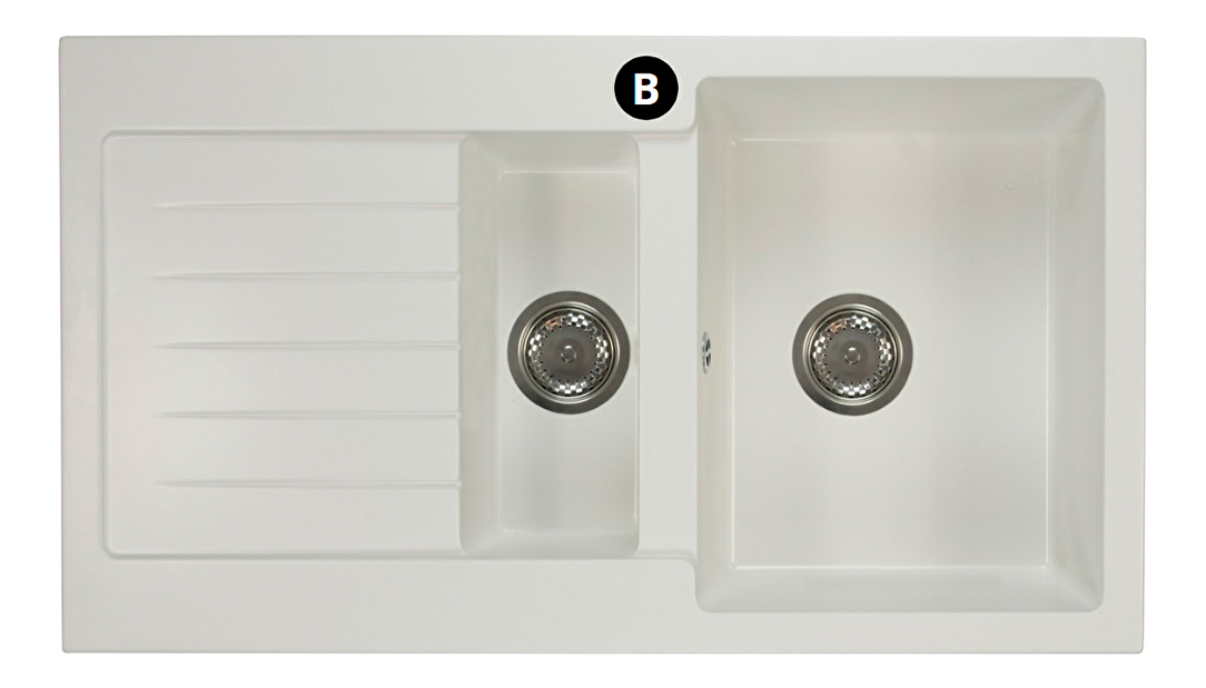 Kuhinjski sudoper Altava (bijela) (s 1 otvorom za bateriju) (L)