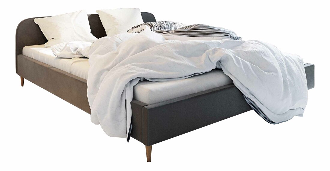 Bračni krevet 120 cm Lon (siva) (bez podnice i prostora za odlaganje)