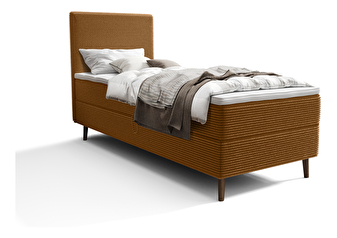 Jednostruki krevet 80 cm Napoli Bonell (karamela) (s podnicom, s prostorom za odlaganje)