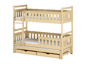 Dječji krevet 90 x 190 cm KARLA (s podnicom i prostorom za odlaganje) (borovina)