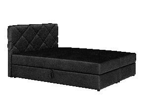 Bračni krevet Boxspring 180x200 cm Karum(s podnicom i madracem) (crna)