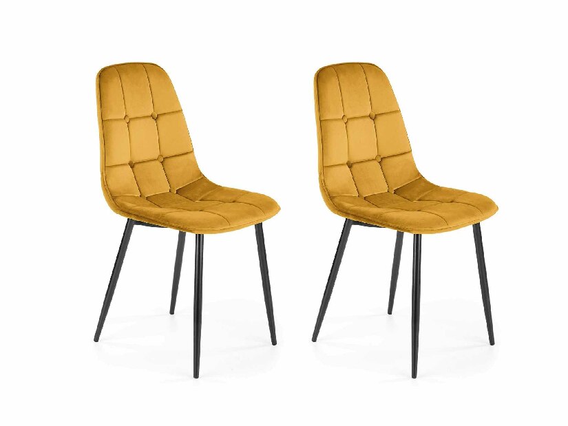 Set blagovaonskih stolica (2 kom.) Kaiko (boja senfa) *outlet moguća oštećenja