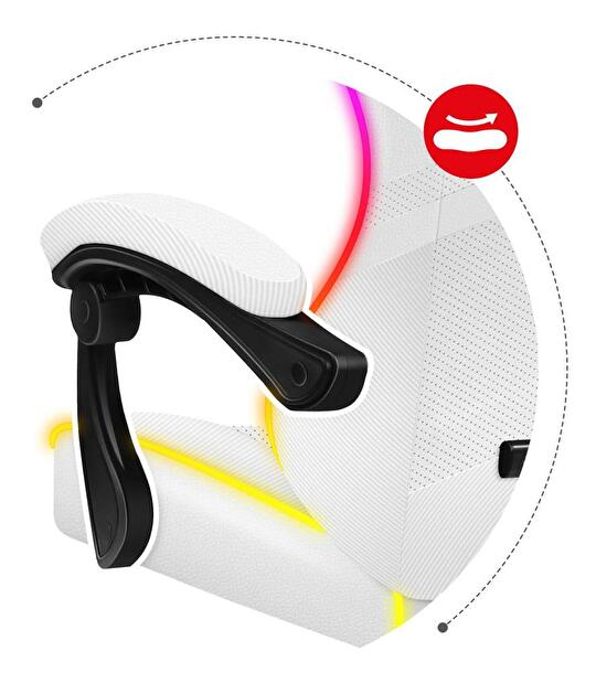 Gaming stolica Fusion 4.4 (bijela + šarena) (s LED rasvjetom)