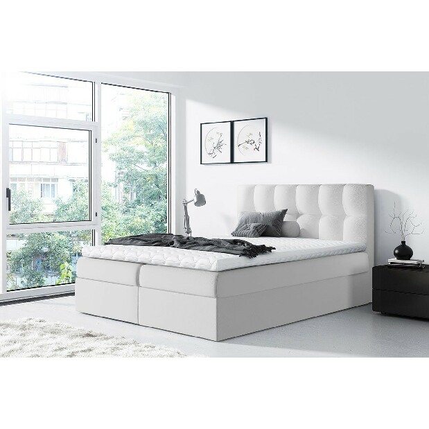 Kontinentalni krevet Mirjan Maddox (180x200) (ekokoža Soft 017 (bijela))