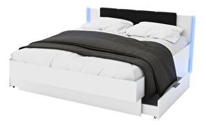 Bračni krevet 160 cm Lewell (s prostorom za odlaganje) (bijela)