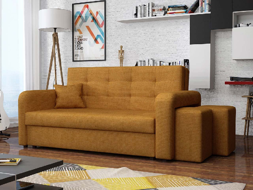 Sofa s tabureima III Mirjan Candy (narančasta)