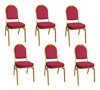 Set uredskih stolica (6 kom.) Jarvis (crvena) *trgovina 
