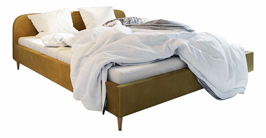 Bračni krevet 120 cm Lon (zlatna) (bez podnice i prostora za odlaganje)