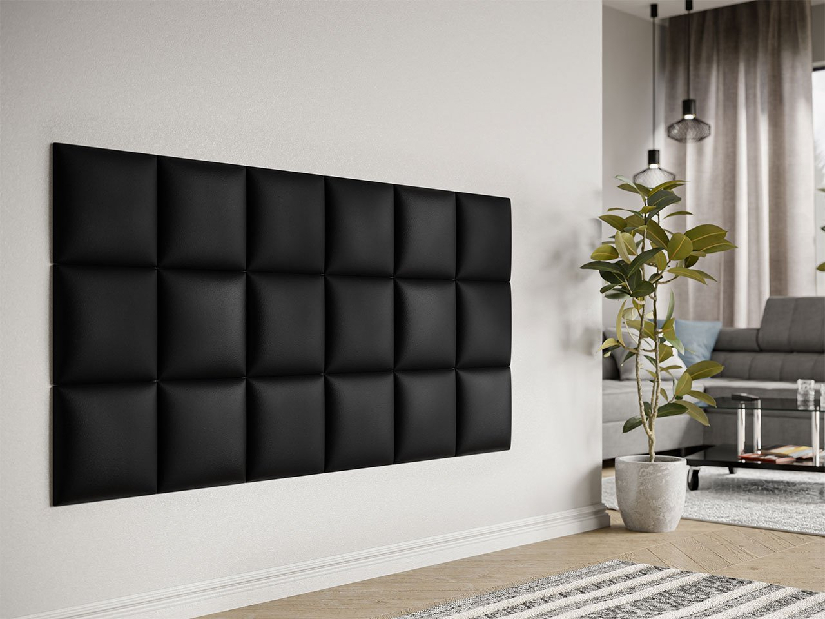 Tapeciran zidni panel Mirjan Pazara 30x30 (ekokoža soft 011 (crna))