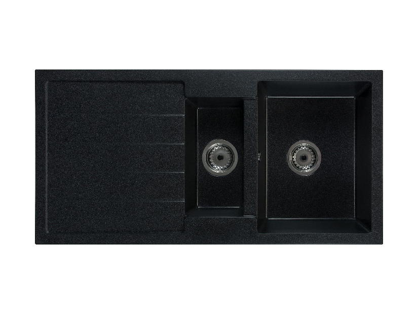 Kuhinjski sudoper Yuxur (crna + tekstura) (sa 2 otvora za bateriju) (L)