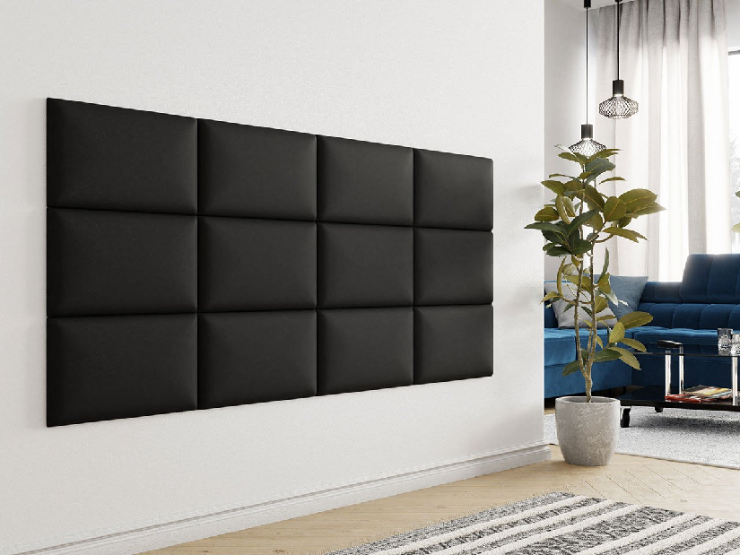 Tapeciran zidni panel Mirjan Pazara 50x30 (ekokoža soft 011 (crna))