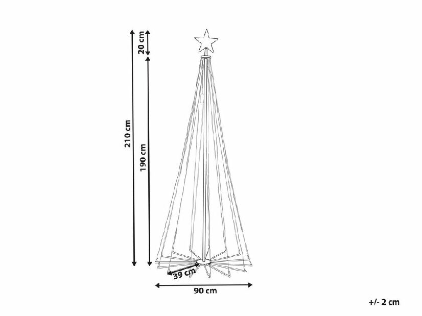 Božićno drvce 210 cm Ikaza (providna)