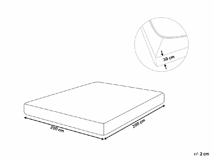 Plahta za krevet 200 x 200 cm Januba (sivo-bež)