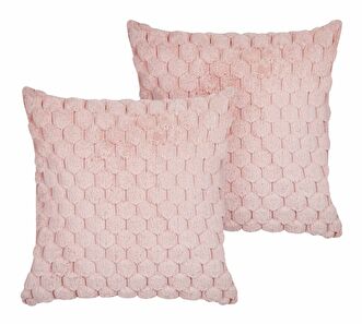 Set 2 ukrasna jastuka 43 x 43 cm Pur (ružičasta)