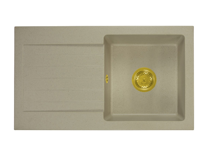 Kuhinjski sudoper Lemmion (bež) (s 1 otvorom za bateriju) (L)