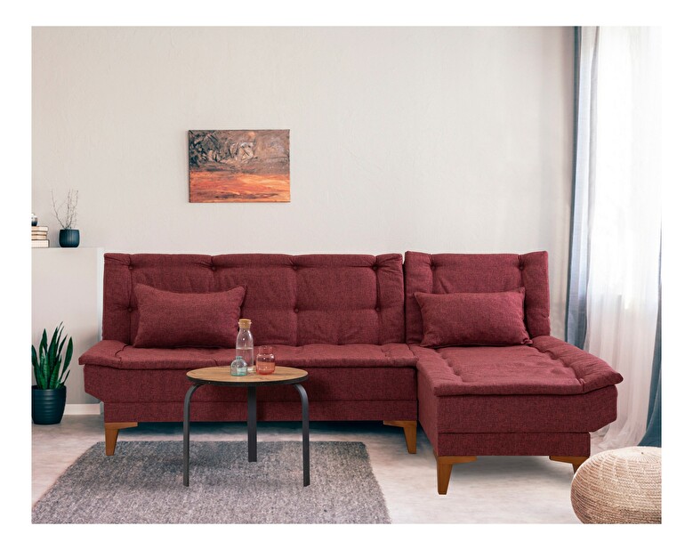 Kutna sofa na razvlačenje Syrma (crvena)