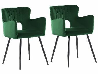 Set blagovaonskih stolica (2 kom.)- Shelba (smaragdna) 