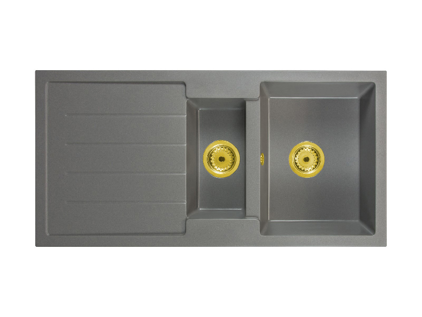 Kuhinjski sudoper Yuxur (siva) (sa 3 otvora za baterije) (L)