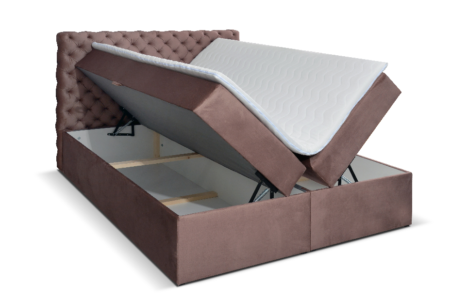 Jednostruki krevet Boxspring 120 cm Orimis (smeđa)