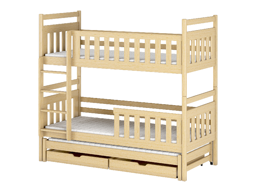 Dječji krevet 90 x 190 cm KRISTY (s podnicom i prostorom za odlaganje) (borovina)