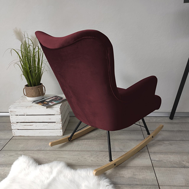 Fotelja za ljuljanje u skandinavskom stilu Aria (Magic Velvet 2202)