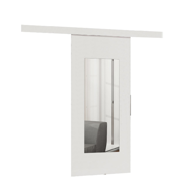 Klizna vrata Meralia VII 80 (bijela + bijela * ogledalo)
