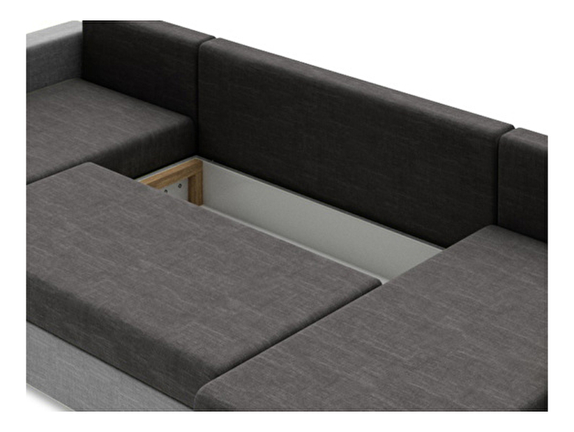 Sofa na razvlačenje s prostorom za odlaganje Jasmine U (Lux 01 + Lux 26)