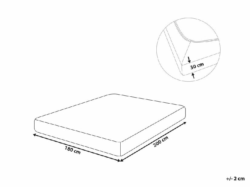 Plahta za krevet 180 x 200 cm Januba (sivo-bež)