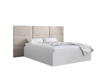 Bračni krevet 160 cm Brittany 2 (bijela mat + krem) (s podnicom) *trgovina 
