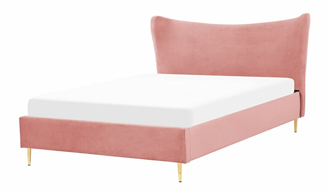 Bračni krevet 160 cm Chaza (ružičasta)