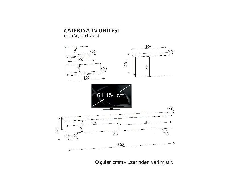TV stolić/ormarić Cat (bijela + orah)