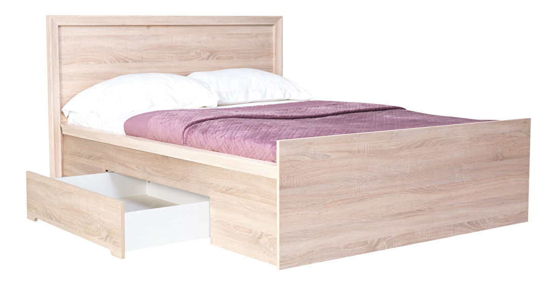 Bračni krevet 140 cm Fintona F10 (S podnicom i prostorom za odlaganje) 