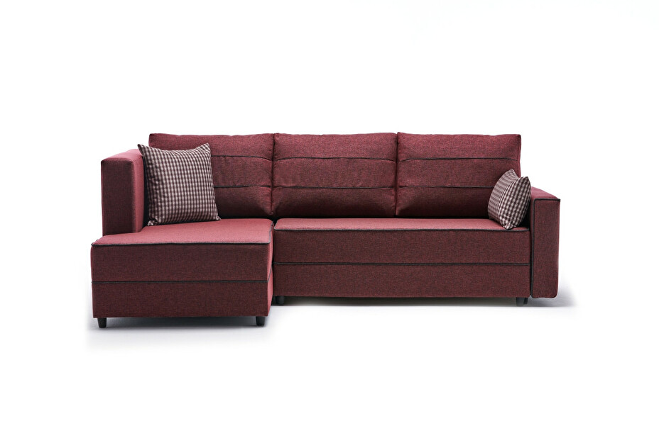 Kutna sofa na razvlačenje Elnath (crvena) (L)