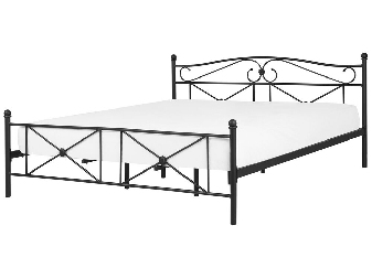 Bračni krevet 180 cm Ramirez (crna) (s podnicom)