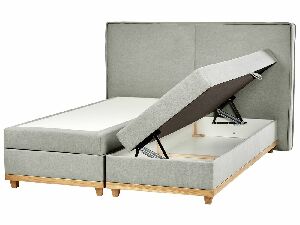 Bračni krevet 180 cm Despina (siva) (s podnicom i madracem) (s prostorom za odlaganje)