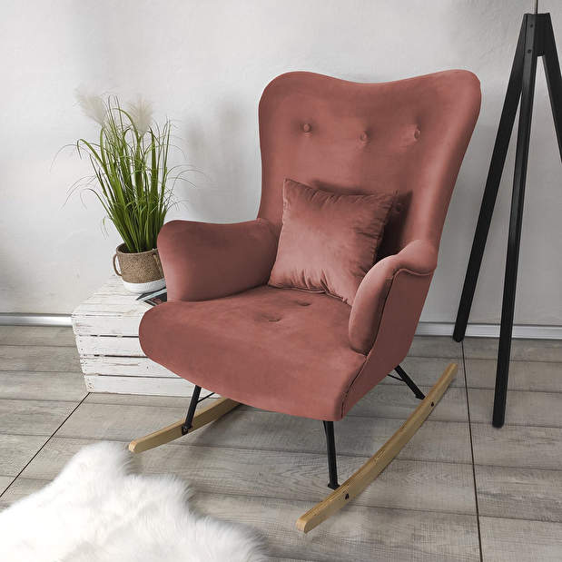 Fotelja za ljuljanje u skandinavskom stilu Aria (Magic Velvet 2258)