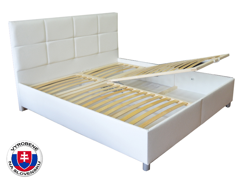 Bračni krevet 180 cm Albatros (bijela) (s podnicama, bez madraca) 