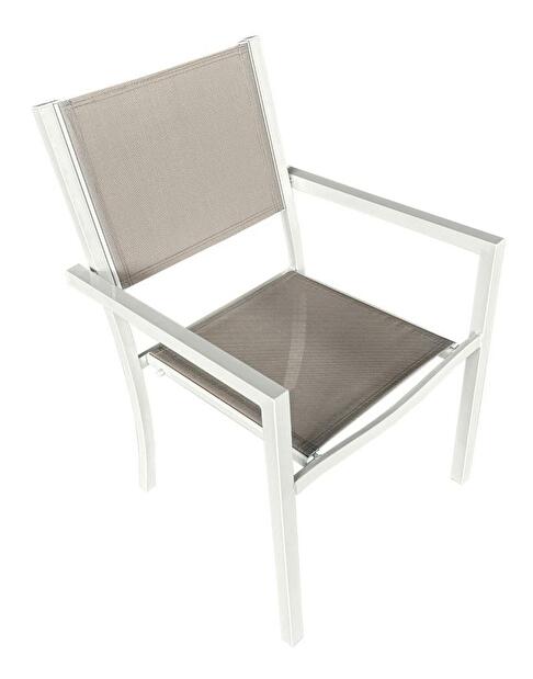 Vrtna stolica DARIO (bijeli čelik + svijetlosiva)