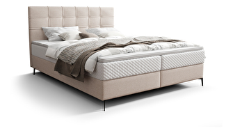 Bračni krevet 180 cm Infernus Bonell (bež) (s podnicom, s prostorom za odlaganje)
