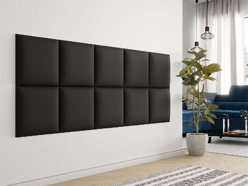 Tapeciran zidni panel Mirjan Pazara 42x42 (ekokoža soft 011 (crna))