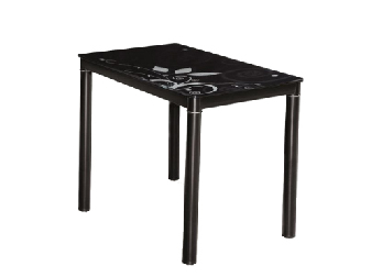 Blagovaonski stol 80 cm Damion (crna + crna) (za 4 osobe) *rasprodaja 