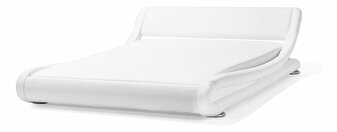 Bračni krevet 160 cm AVENUE (s gel madracem) (bijela)