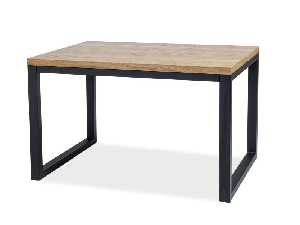 Blagovaonski stol Lindsey (hrast + crna) (za 4 osobe)