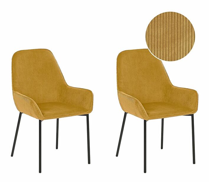 Set 2 kom. blagovaonskih stolica LARNO (žuta)