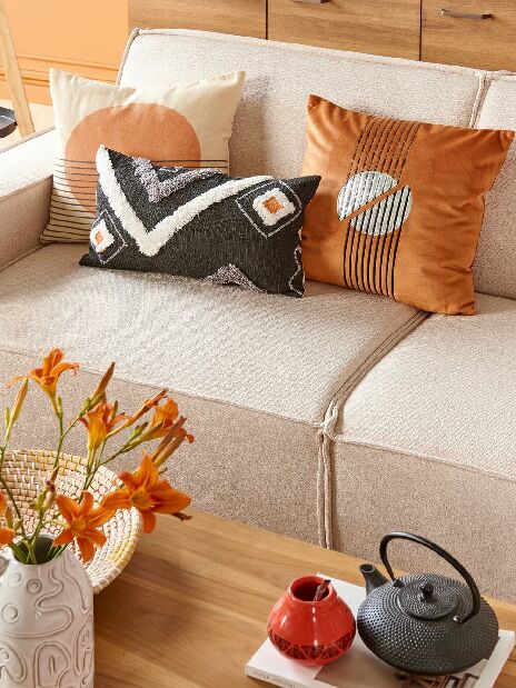 Set 2 ukrasna jastuka 45 x 45 cm Cerop (narančasta)