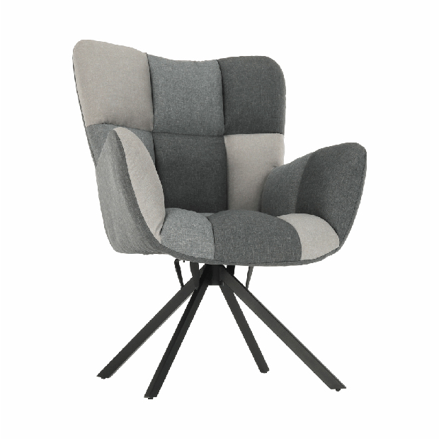 Dizajnerska okretna fotelja Komand (patchwork) *rasprodaja
