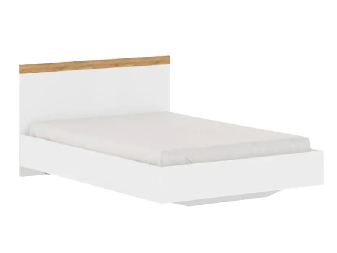 Jednostruki krevet 120 cm Valgo 120 (bijela + hrast wotan)